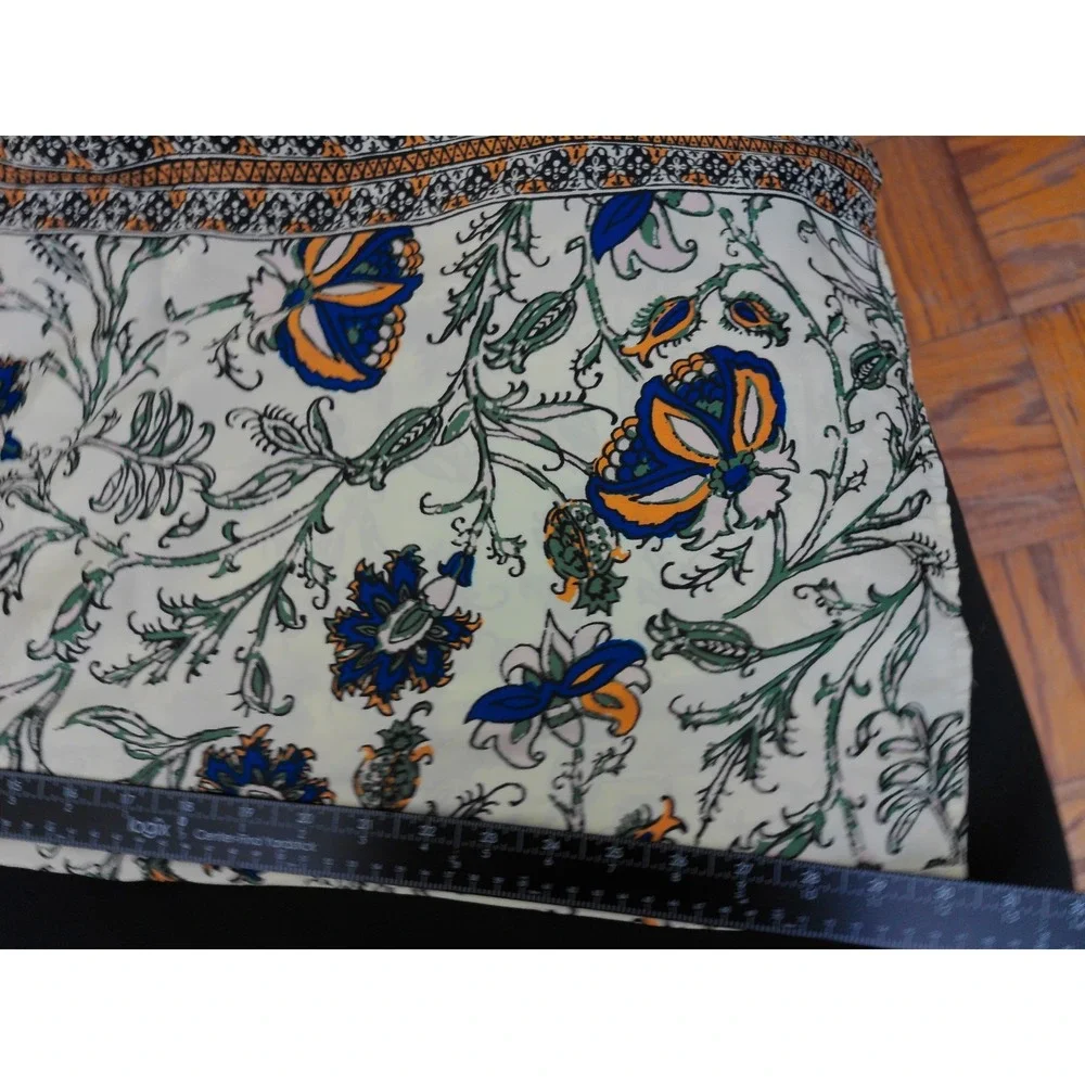 Philosophy Womens Wide Leg Pants Size L Multicolor Floral Boho Smocked Waist NWT
